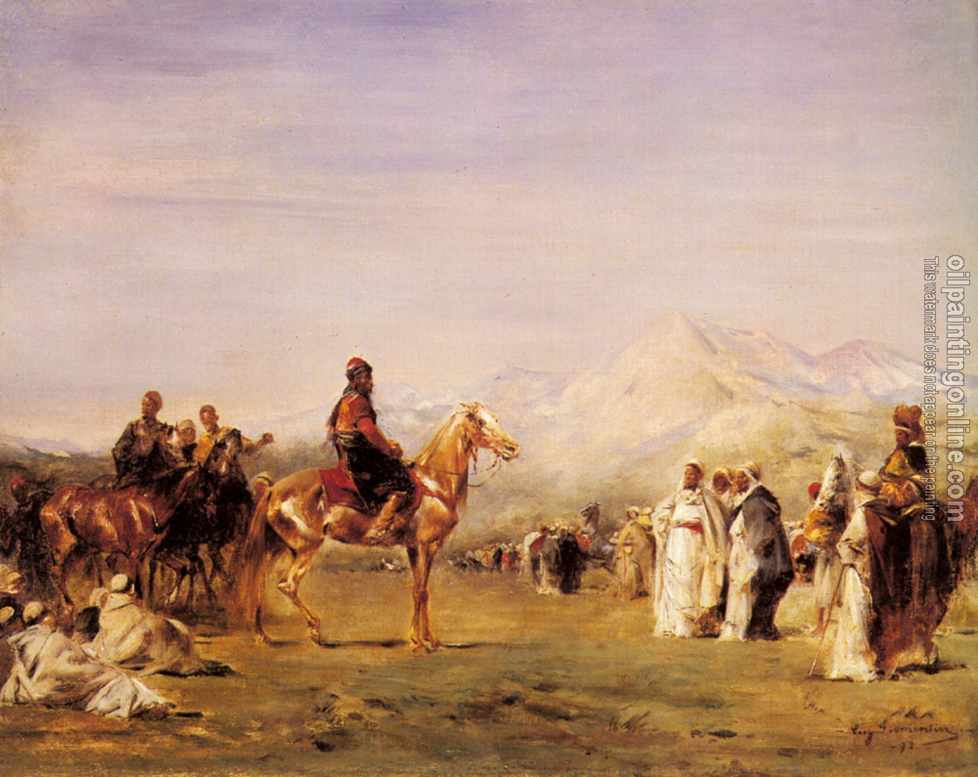 Eugene Fromentin - Arab Encampment In The Atlas Mountains